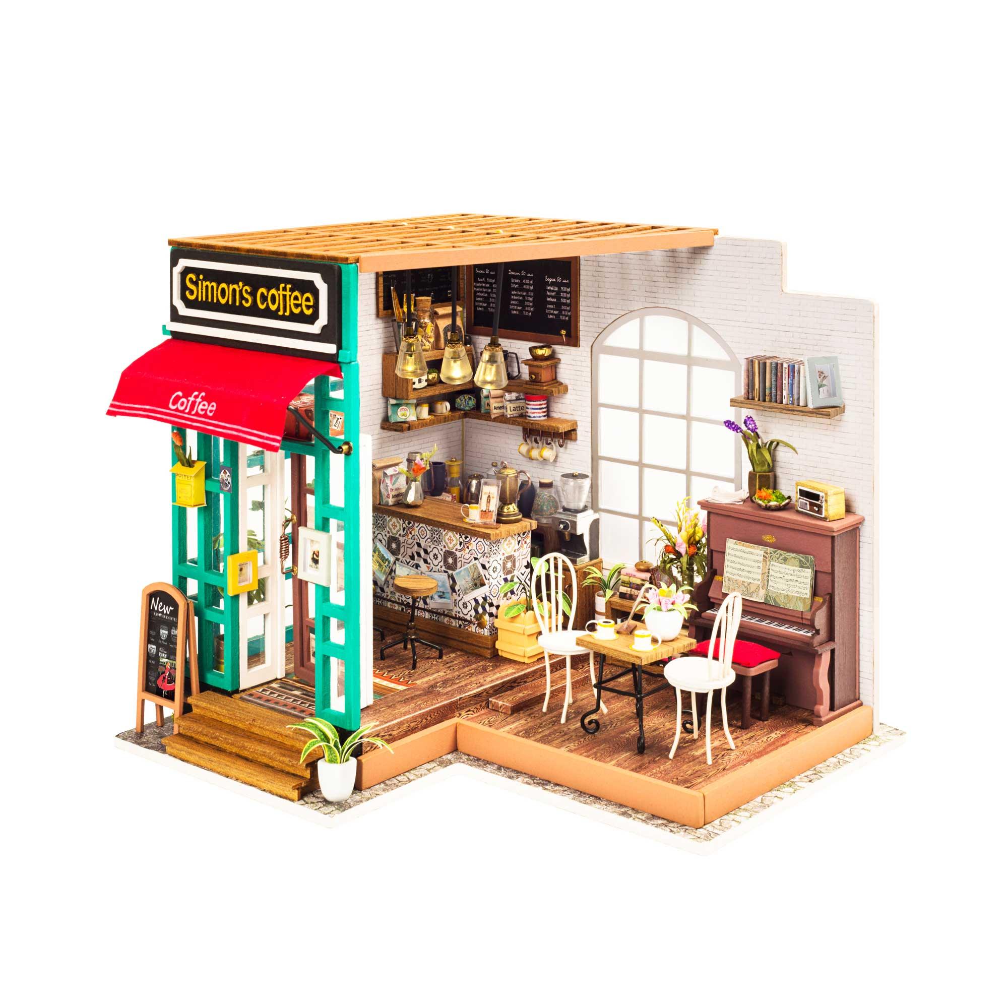 Hands Craft DIY Miniature Store Kit | Simon's Coffee (DG109)