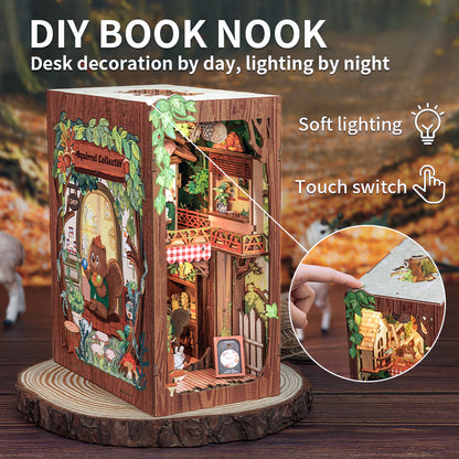 DIY Miniature Kit Book Nook | Squirrel Collector w/ Dust Cover