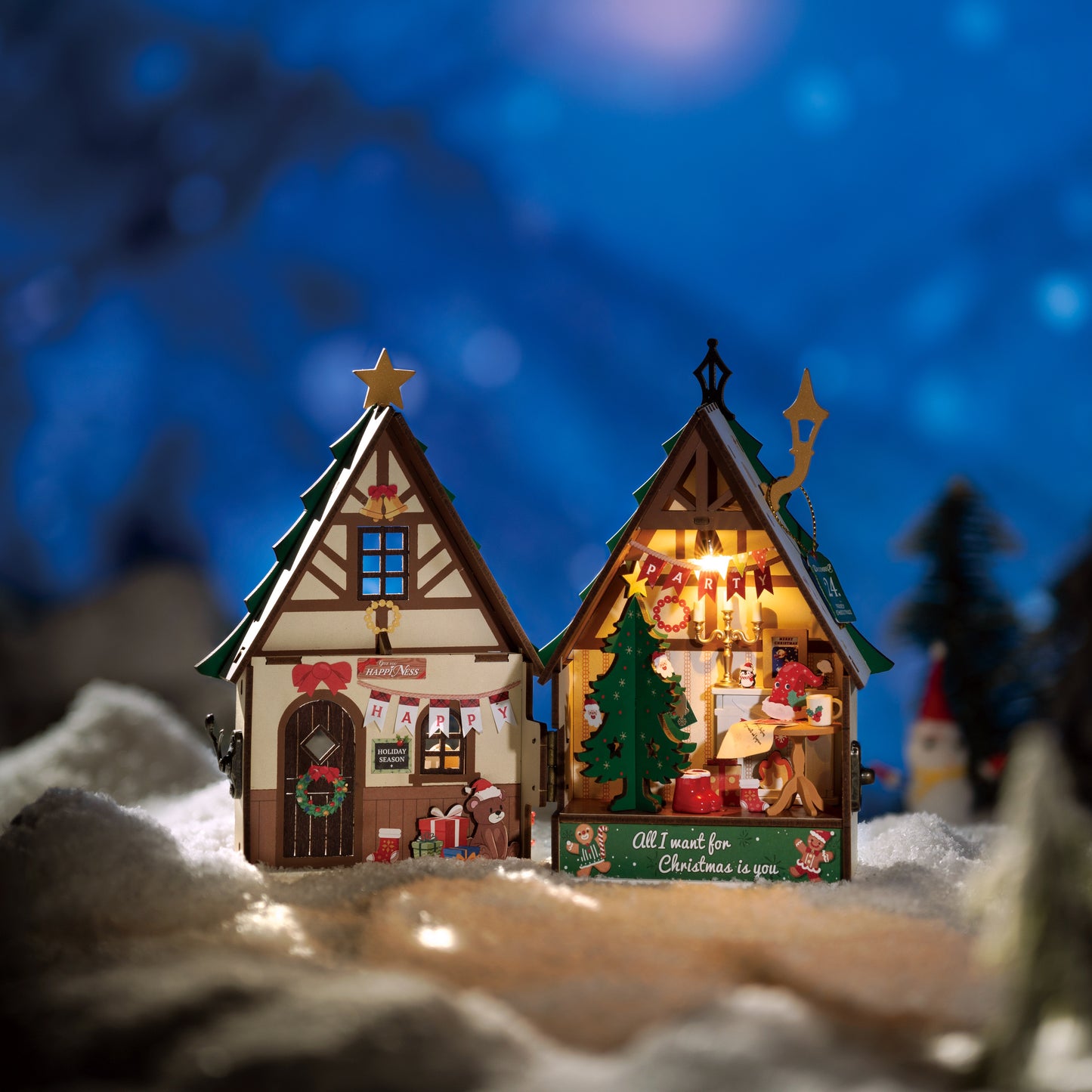 DIY Miniature House Kit | Twinkling Christmas House