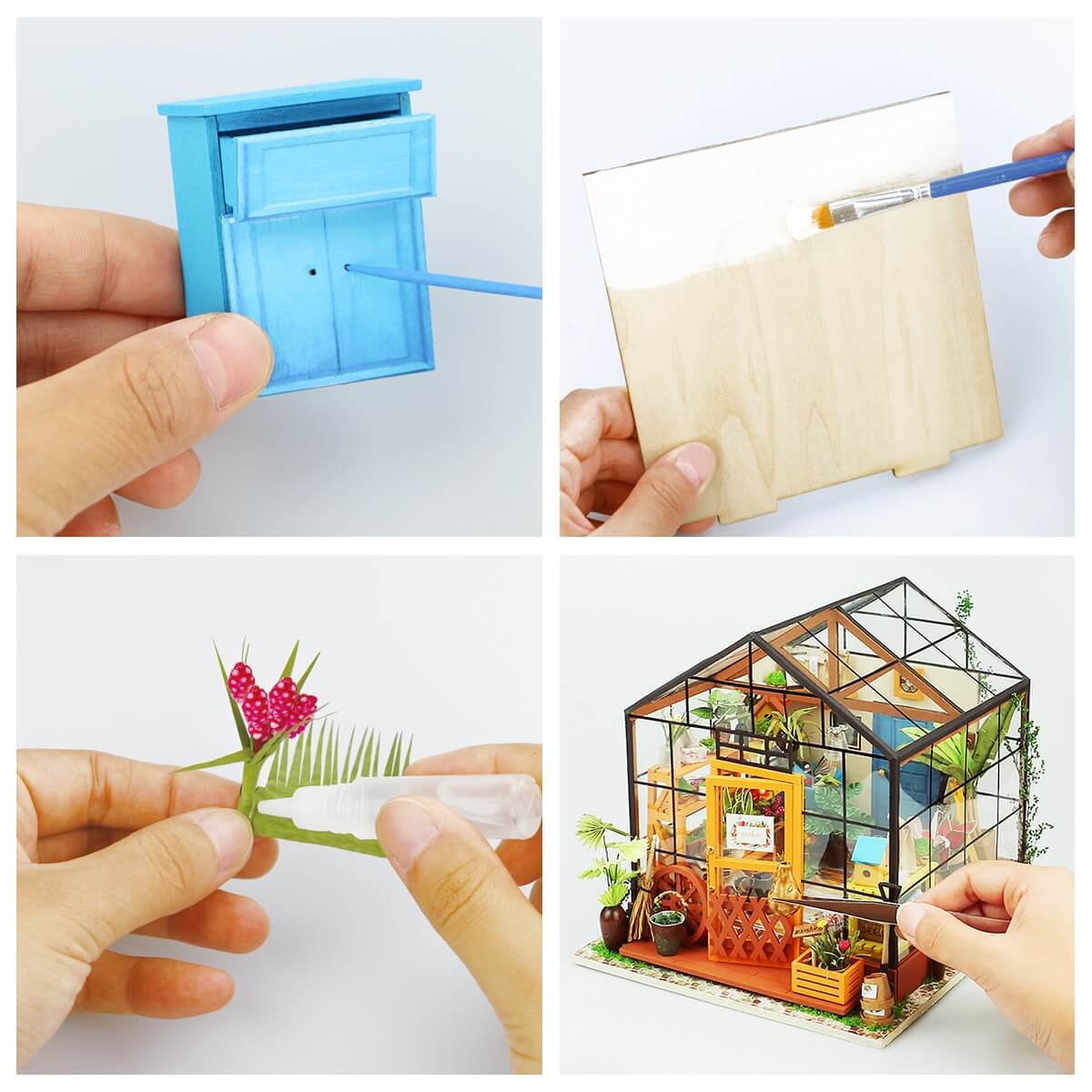 DIY Dollhouse Miniature House Kit | Cathy's Flower House