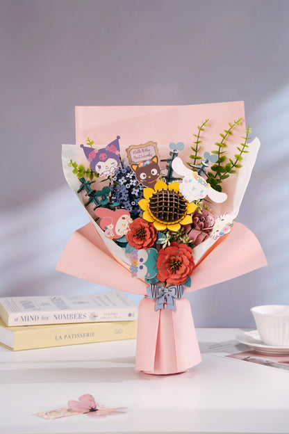 3D Wooden Puzzle | Hello Kitty® and Friends Flower Bouquet