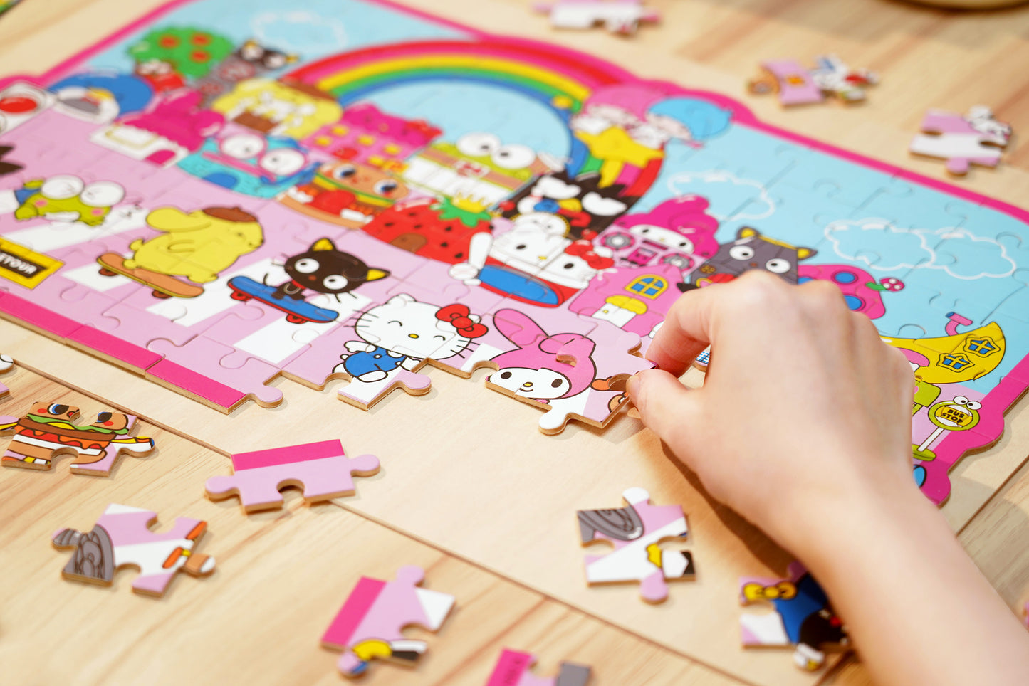 Wooden Jigsaw Puzzle | Hello Kitty® and Friends Street with Shops