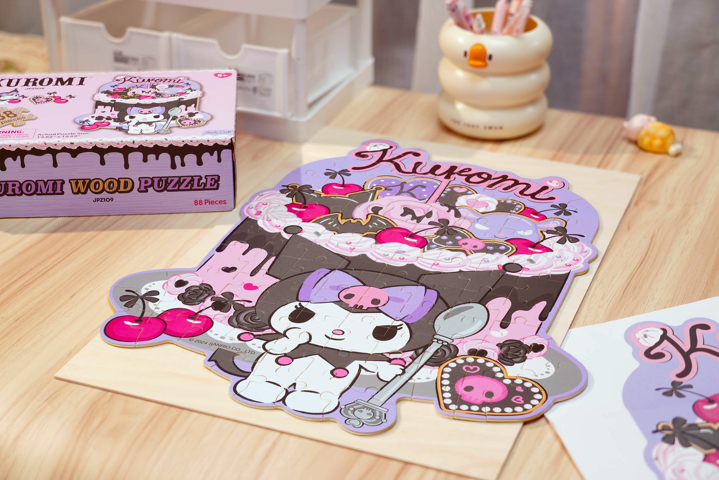 Wooden Jigsaw Puzzle | Hello Kitty® and Friends Kuromi Cherries and Cookies