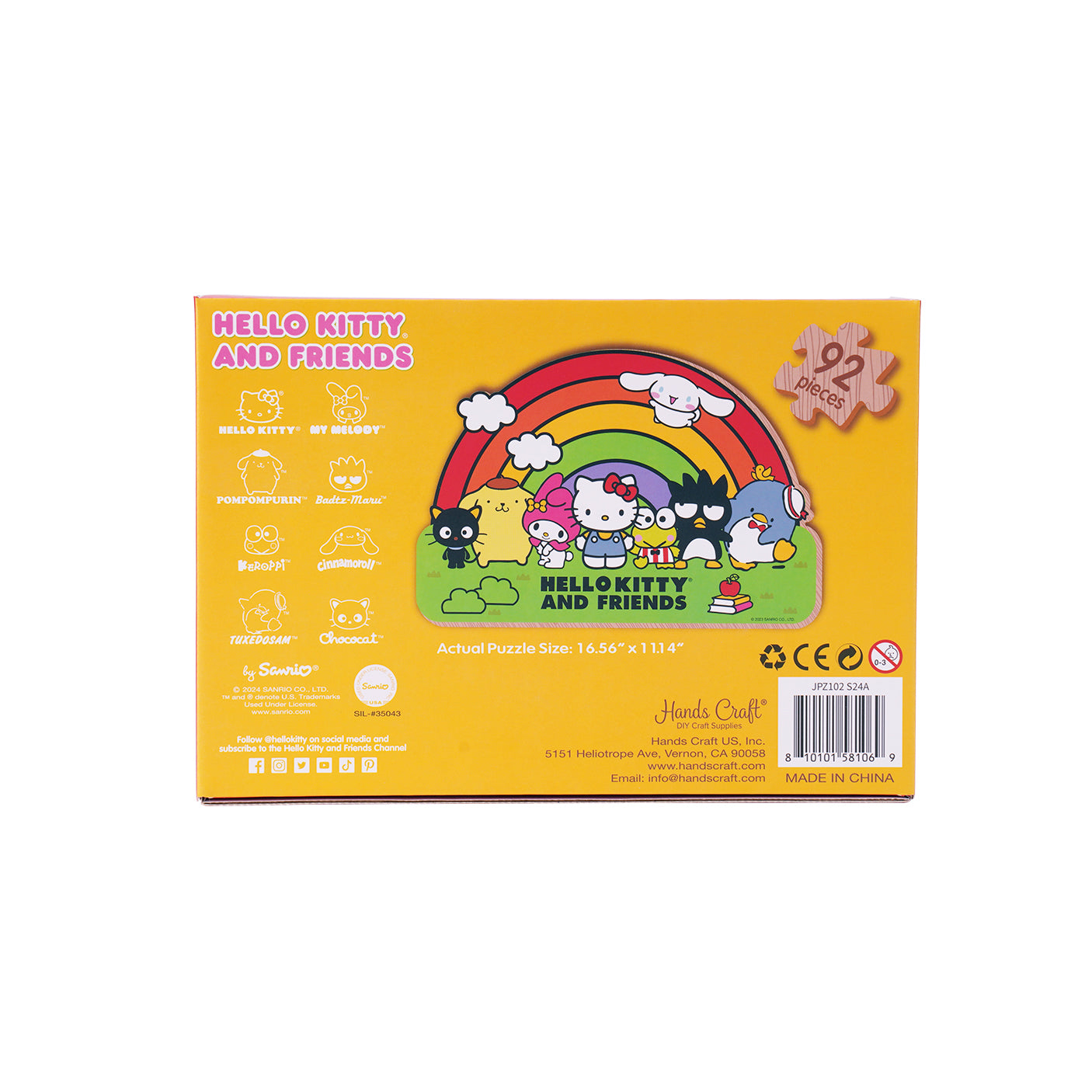 Wooden Jigsaw Puzzle | Hello Kitty® and Friends Rainbow