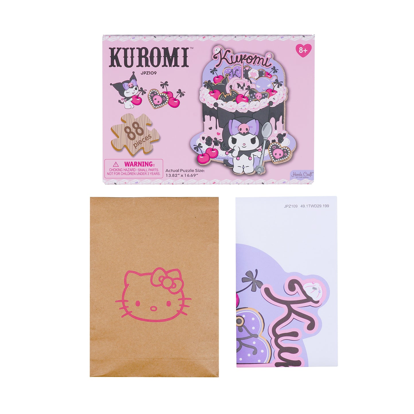 Wooden Jigsaw Puzzle | Hello Kitty® and Friends Kuromi Cherries and Cookies