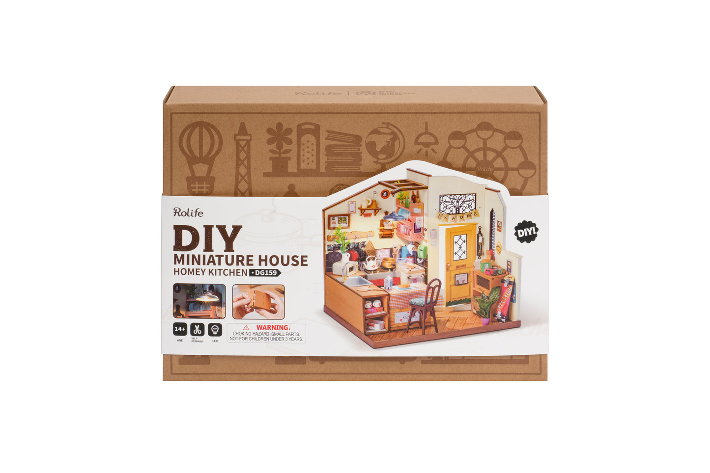 DIY Miniature Dollhouse Kit | Cozy Kitchen