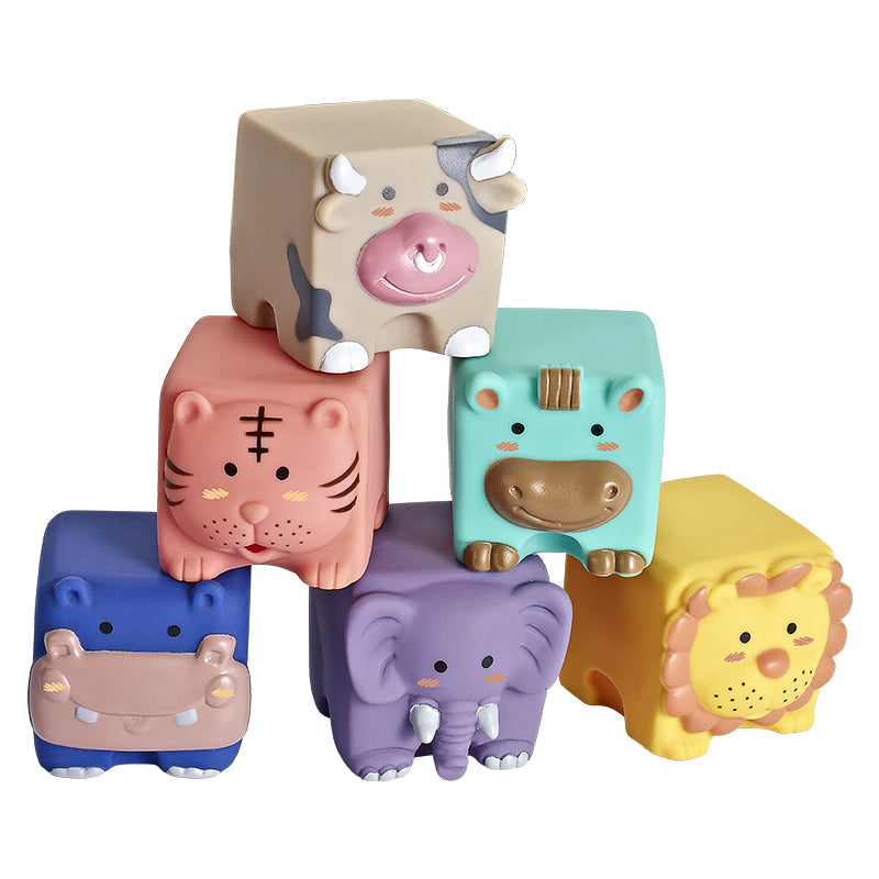 Silicone Baby Toys: Soft Blocks Animals