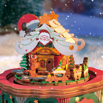 3D Wooden Music Box Puzzle | Christmas Town