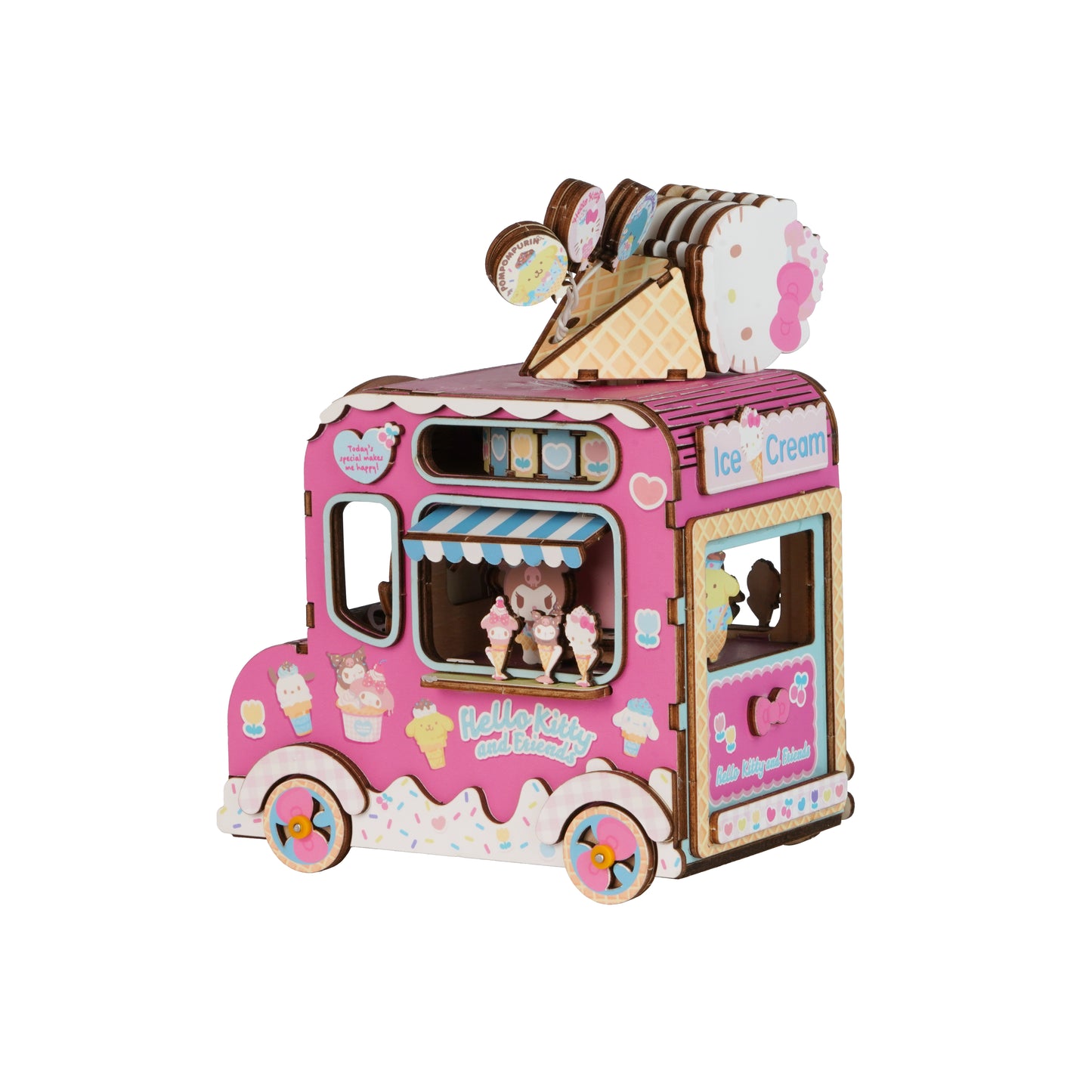 3D Wooden Music Box Puzzle | Hello Kitty® and Friends Ice Cream Truck