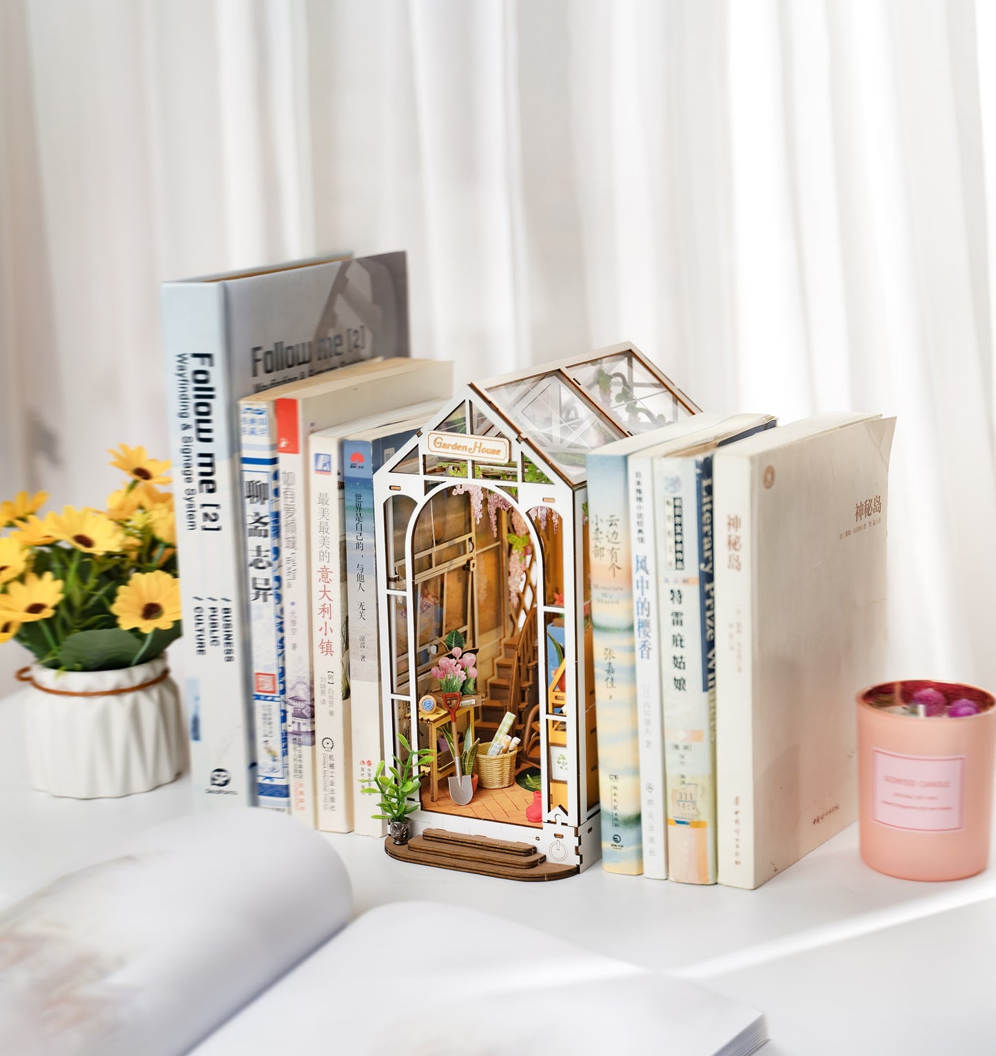 DIY Miniature Book Nook Kit | Garden House