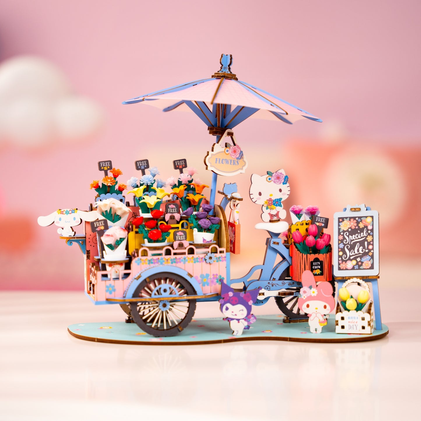 3D Wooden Puzzle | Hello Kitty® and Friends Flower Cart