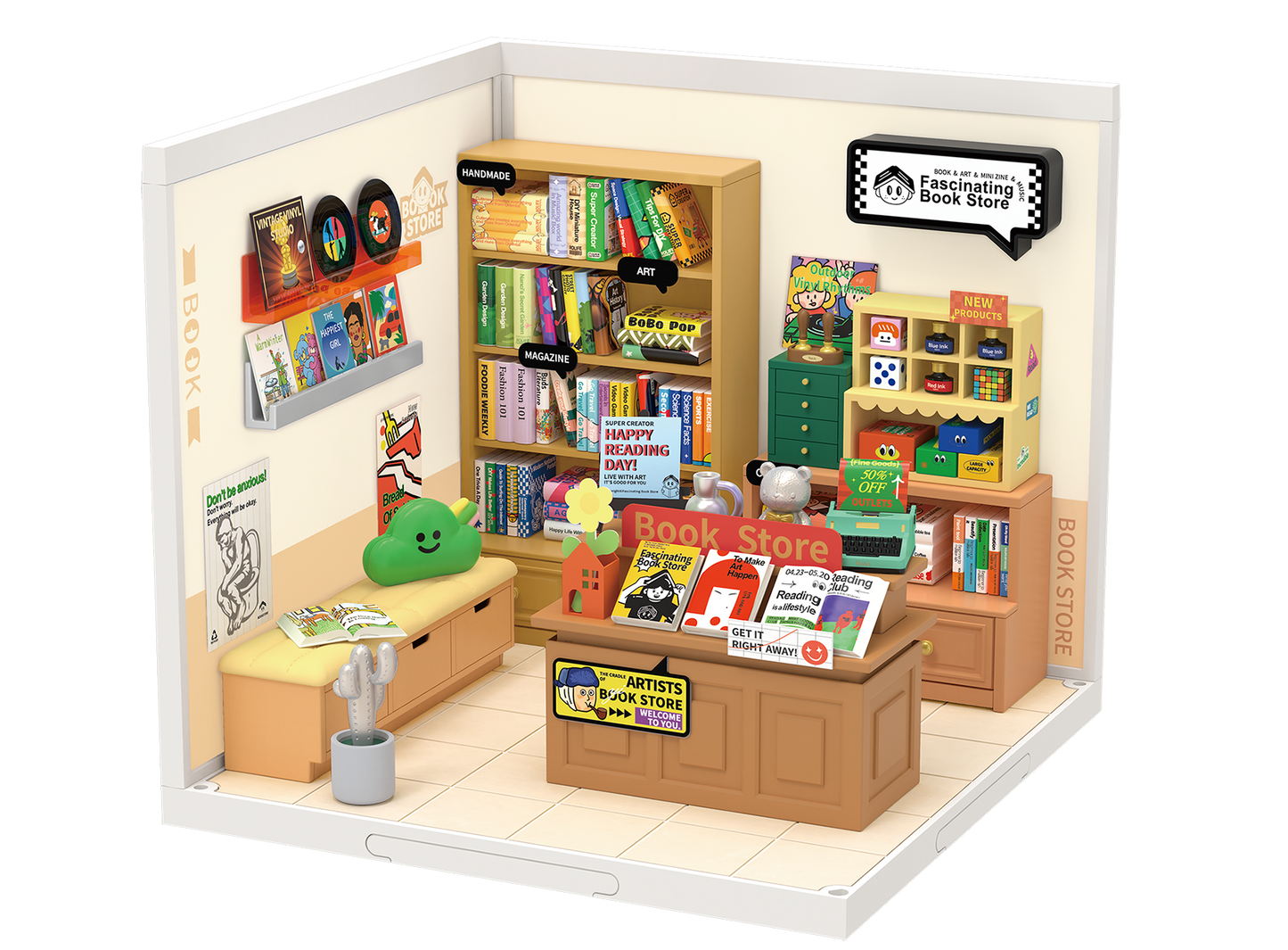 DIY Miniature Dollhouse Kit | Fascinating Book Store