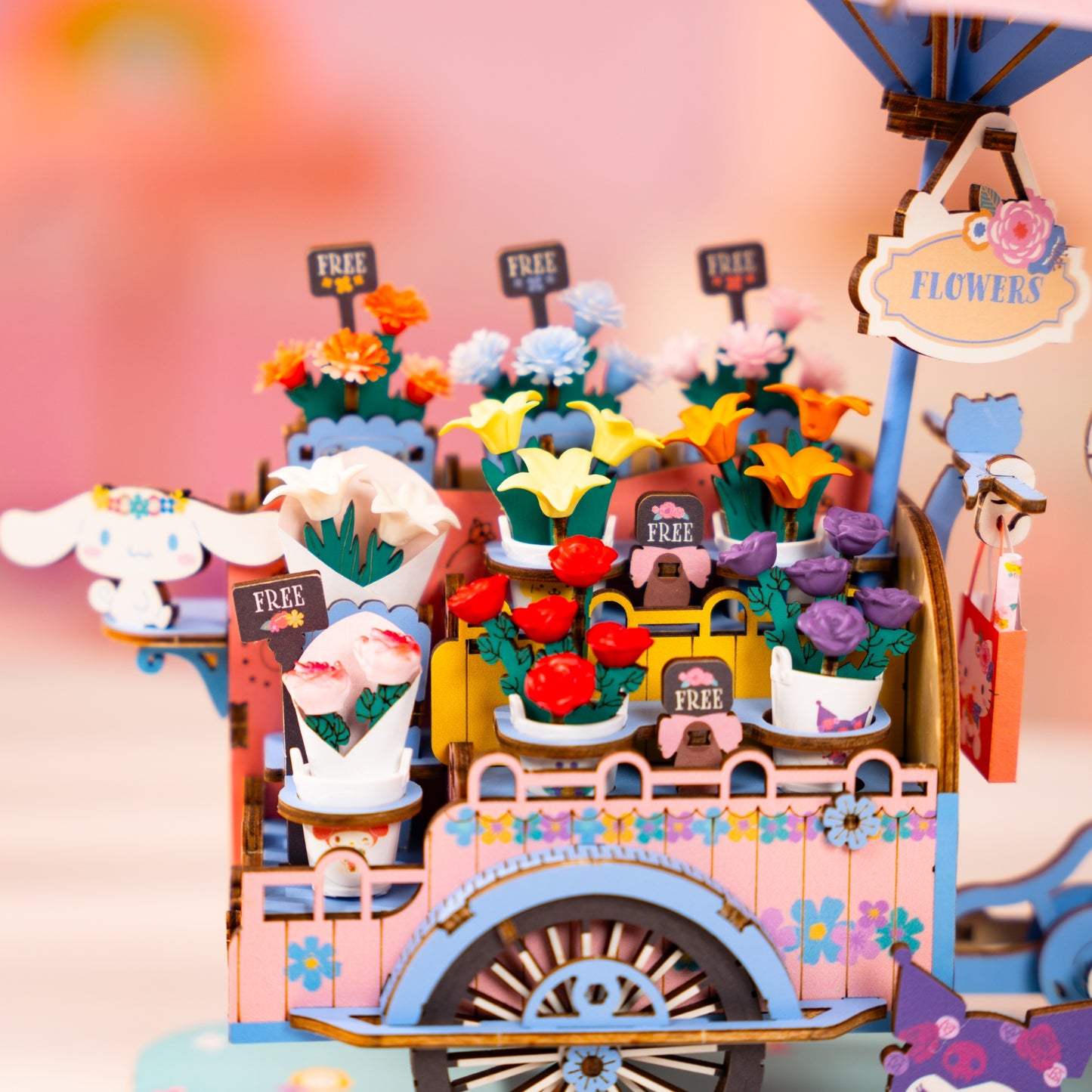 3D Wooden Puzzle | Hello Kitty® and Friends Flower Cart