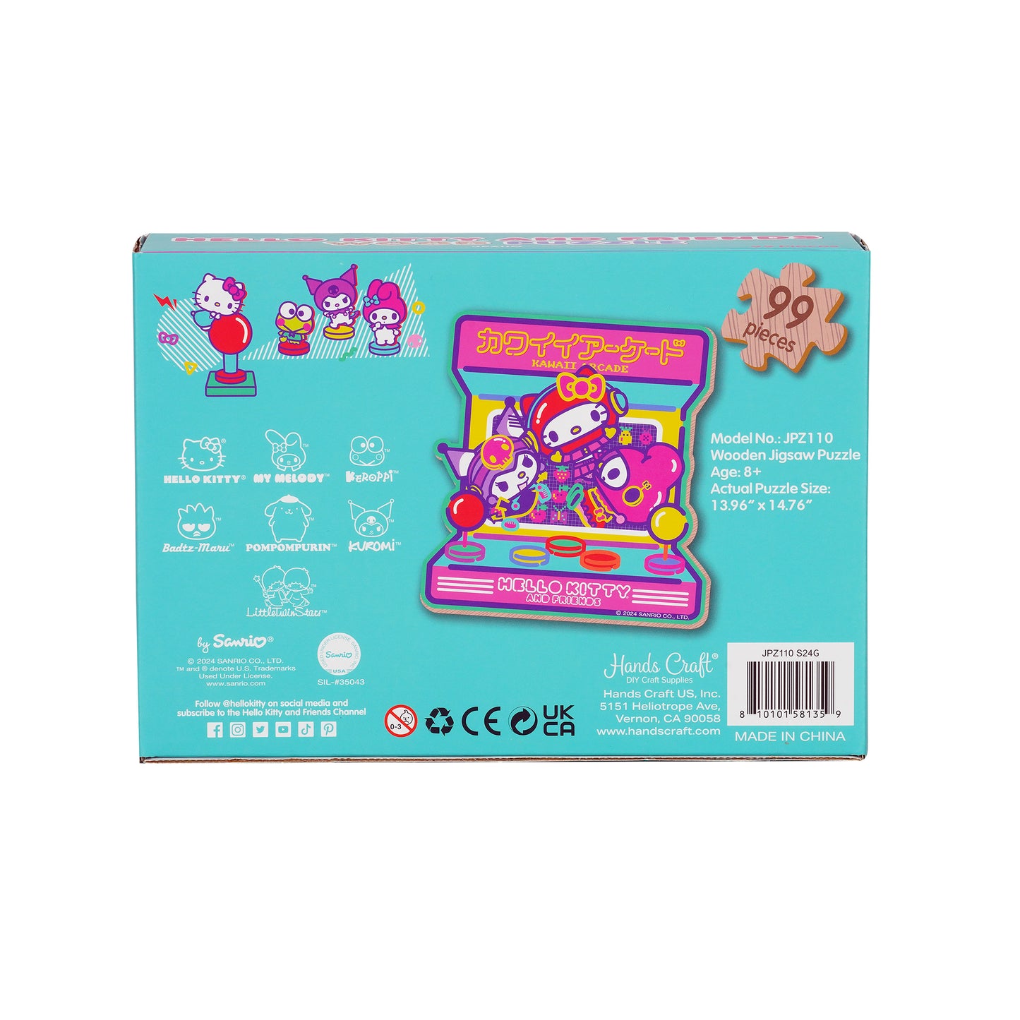 Wooden Jigsaw Puzzle | Hello Kitty® and Friends Kawaii Arcade