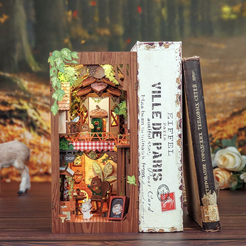 DIY Miniature Kit Book Nook | Squirrel Collector w/ Dust Cover