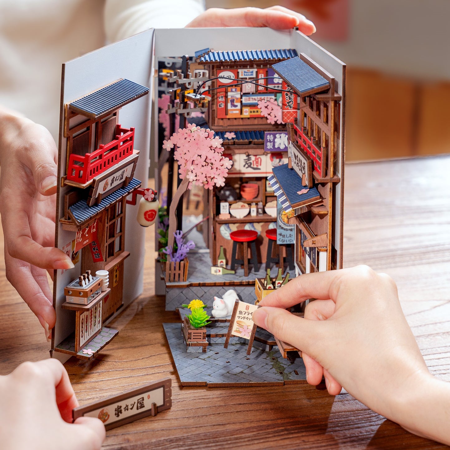 DIY Miniature Book Nook Kit | Sakura Wine Alley