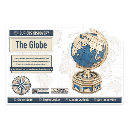 3D Mechanical Wooden Puzzle | Globe Earth Model