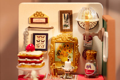 DIY Miniature Dollhouse Kit | Holiday Living Room