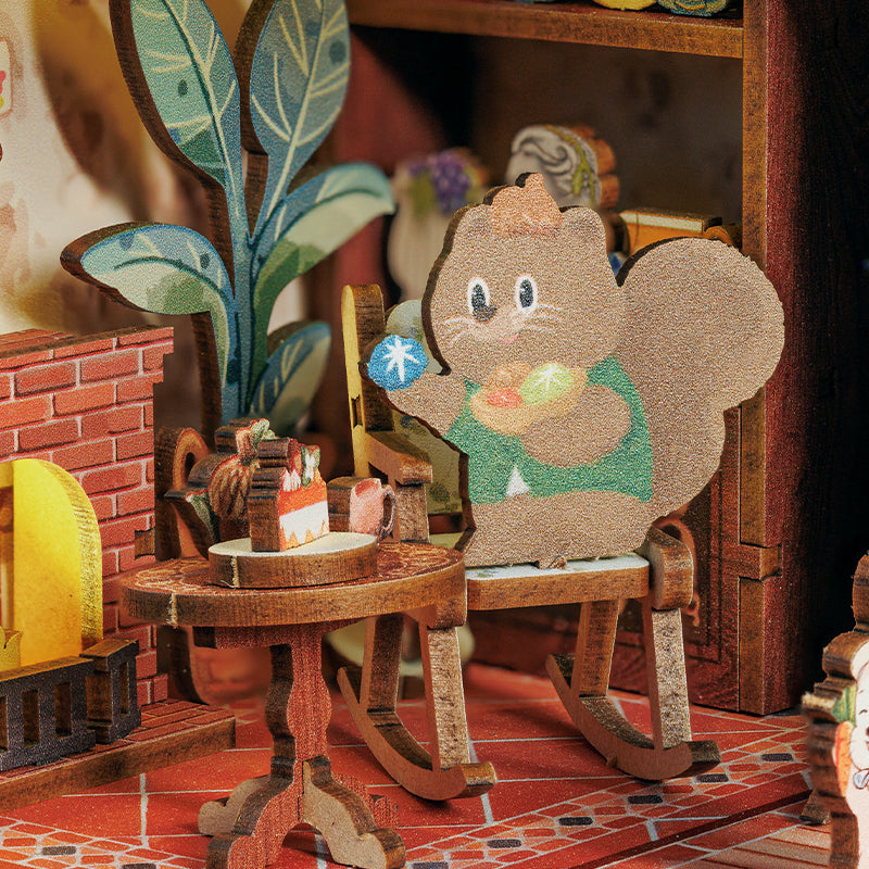 DIY Miniature Kit Book Nook | Squirrel Collector w/ Dust Cover