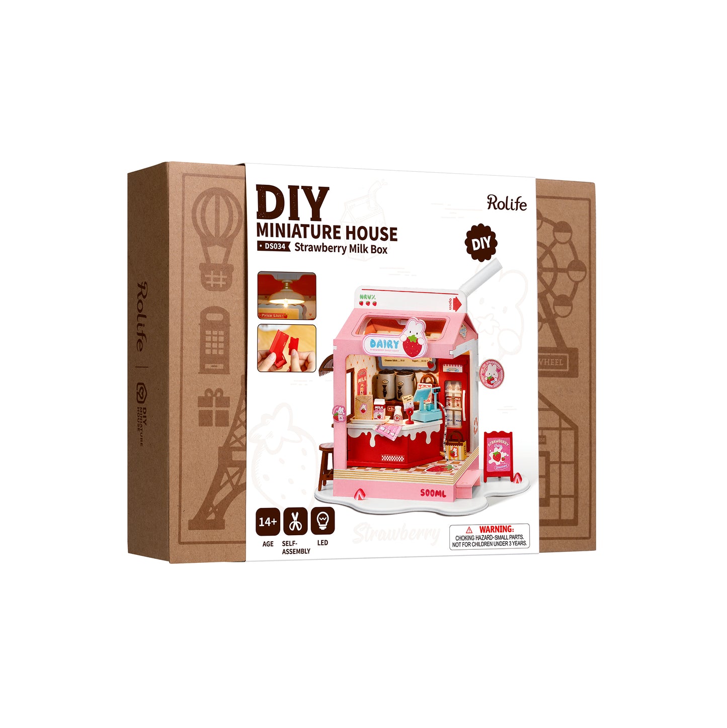 DIY Miniature House Kit | Strawberry Milk Box