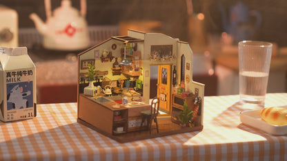 DIY Miniature Dollhouse Kit | Cozy Kitchen