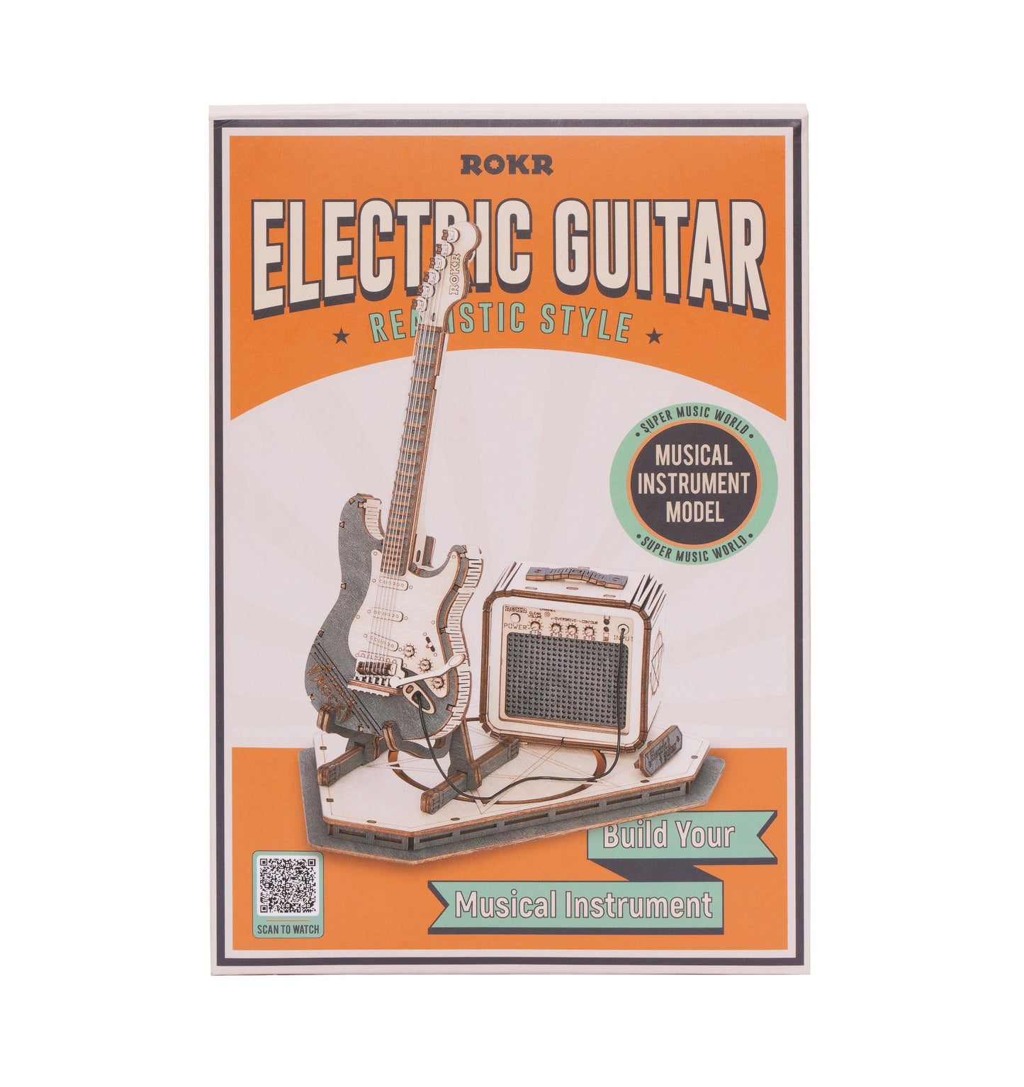 Modern Wooden Puzzle | Electric Guitar - Hands Craft US, Inc.