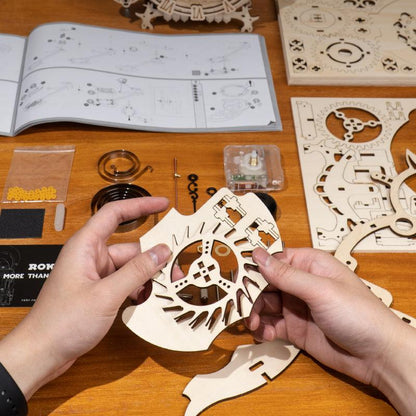 3D Mechanical Wooden Puzzle | Owl Clock - Hands Craft US, Inc.