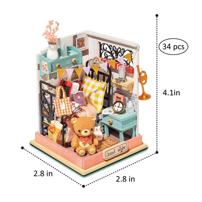 DIY Miniature House Kit | Sweet Dream (Bedroom) - Hands Craft US, Inc.