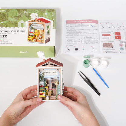 DIY Miniature House Kit | Morning Fruit Store - Hands Craft US, Inc.