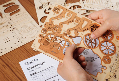 3D Modern Wooden Puzzle | Carriage - Hands Craft US, Inc.