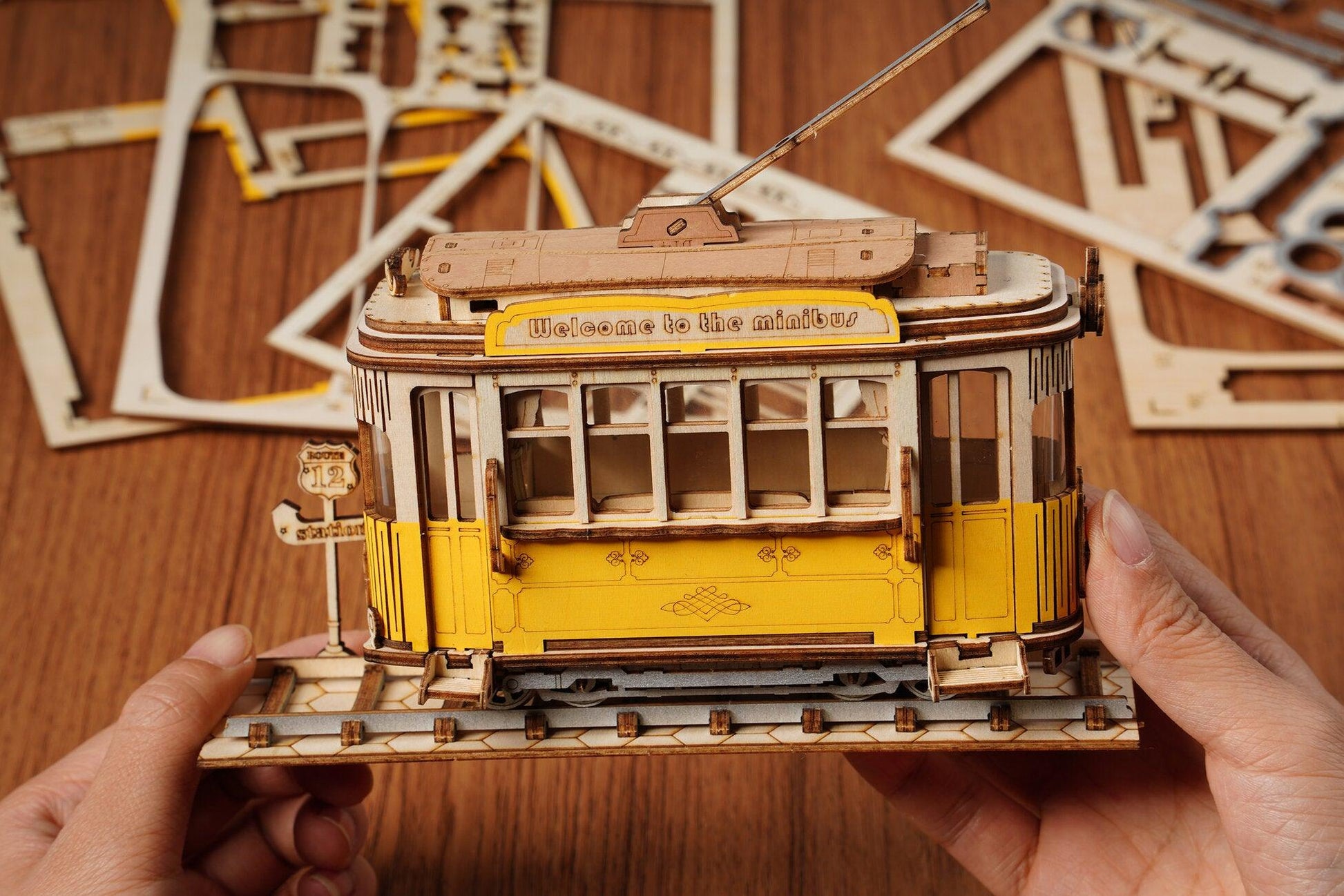 3D Modern Wooden Puzzle | Tramcar - Hands Craft US, Inc.