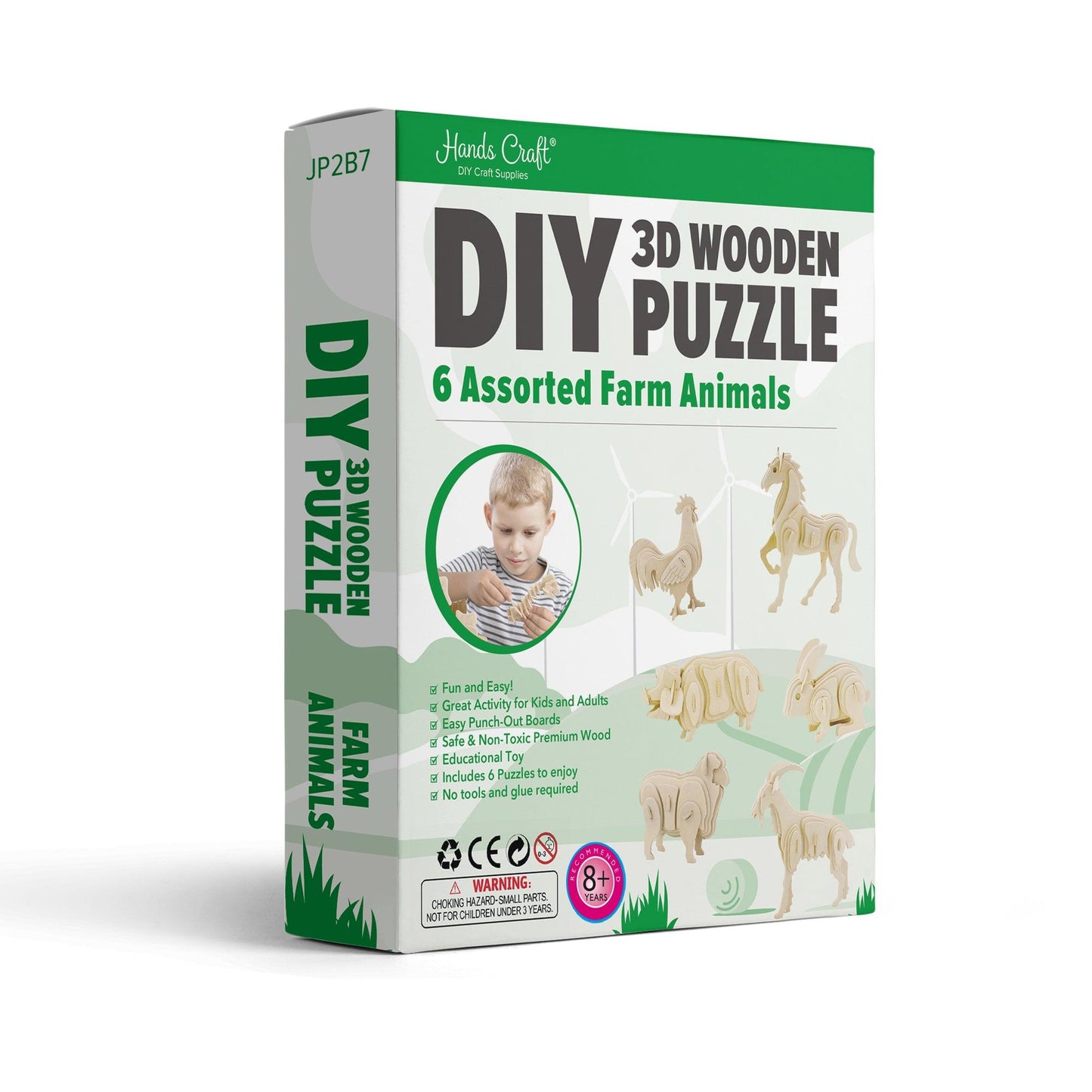 3D Classic Wooden Puzzle Bundle | Farm Animals - Hands Craft US, Inc.