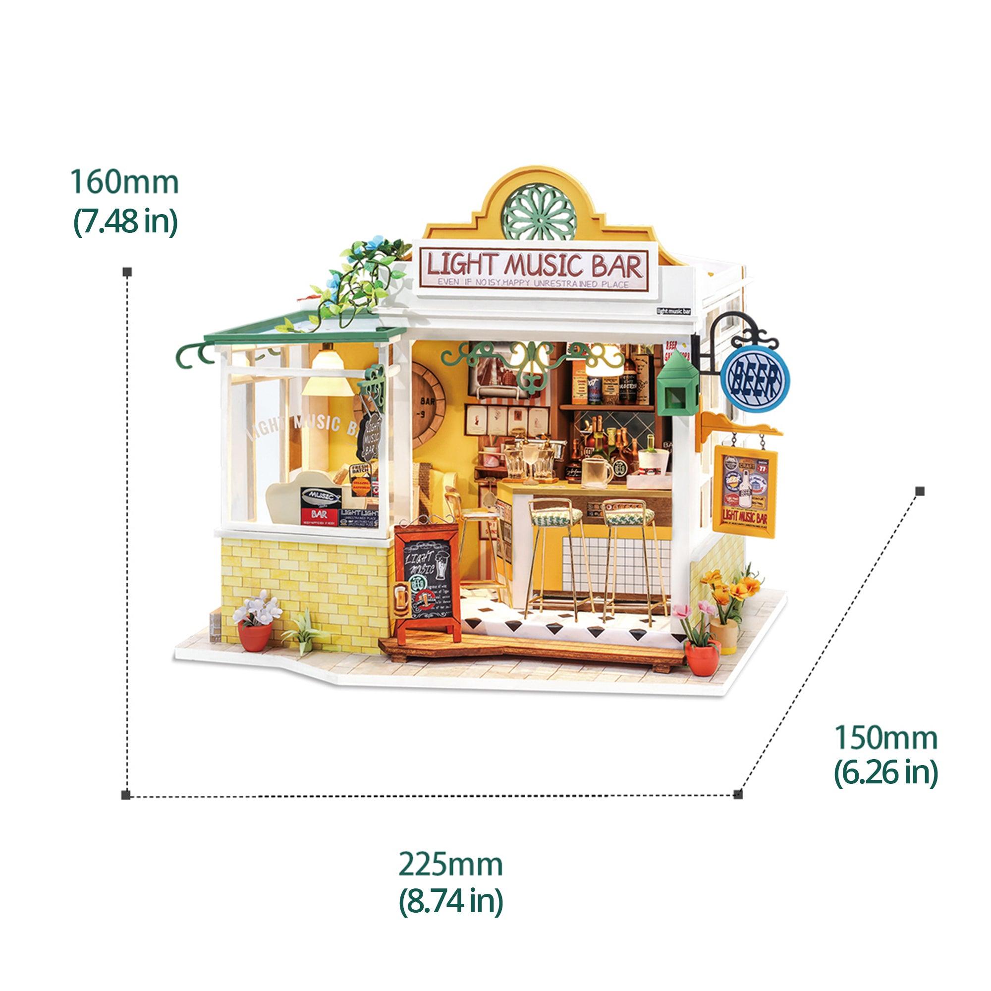 Miniature dollhouse shop lighting kits