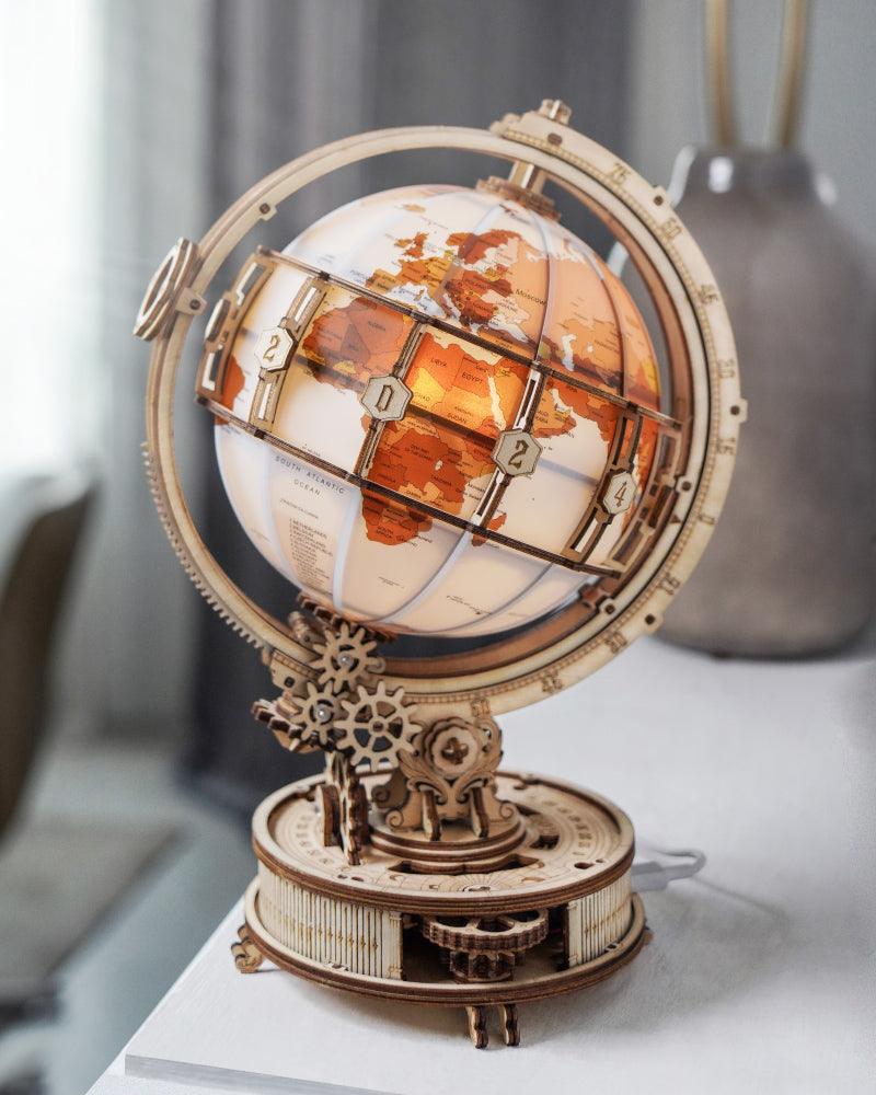 DIY 3D Modern Wooden Puzzle | Luminous Globe – Hands Craft US, Inc.