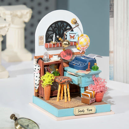 DIY Miniature House Kit | Record Mood (Study) - Hands Craft US, Inc.