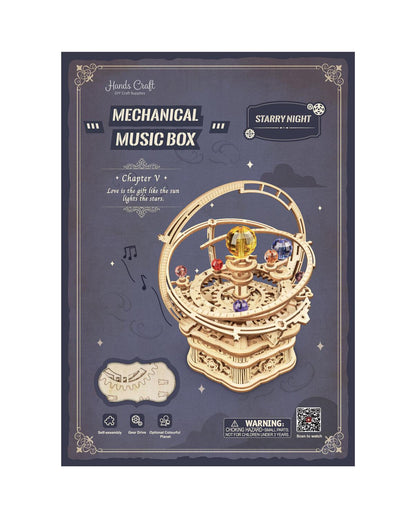 3D Wooden Puzzle Music Box | Starry Night - Hands Craft US, Inc.