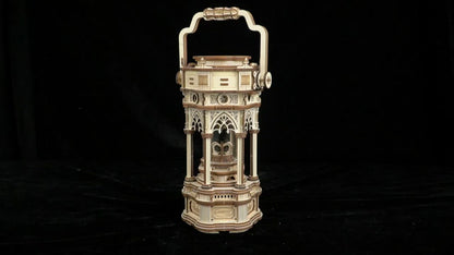 3D Wooden Puzzle Music Box | Victorian Lantern with LED light