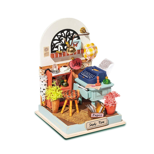 DIY Miniature House Kit | Record Mood (Study) - Hands Craft US, Inc.