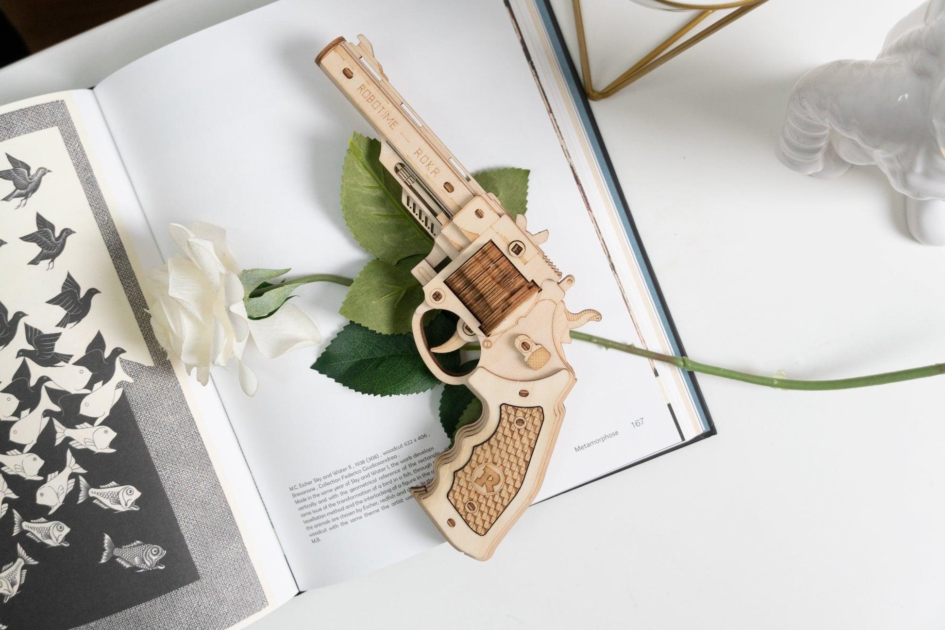 3D Mechanical Wooden Puzzle | Corsac M60 Rubber Band Gun - Hands Craft US, Inc.