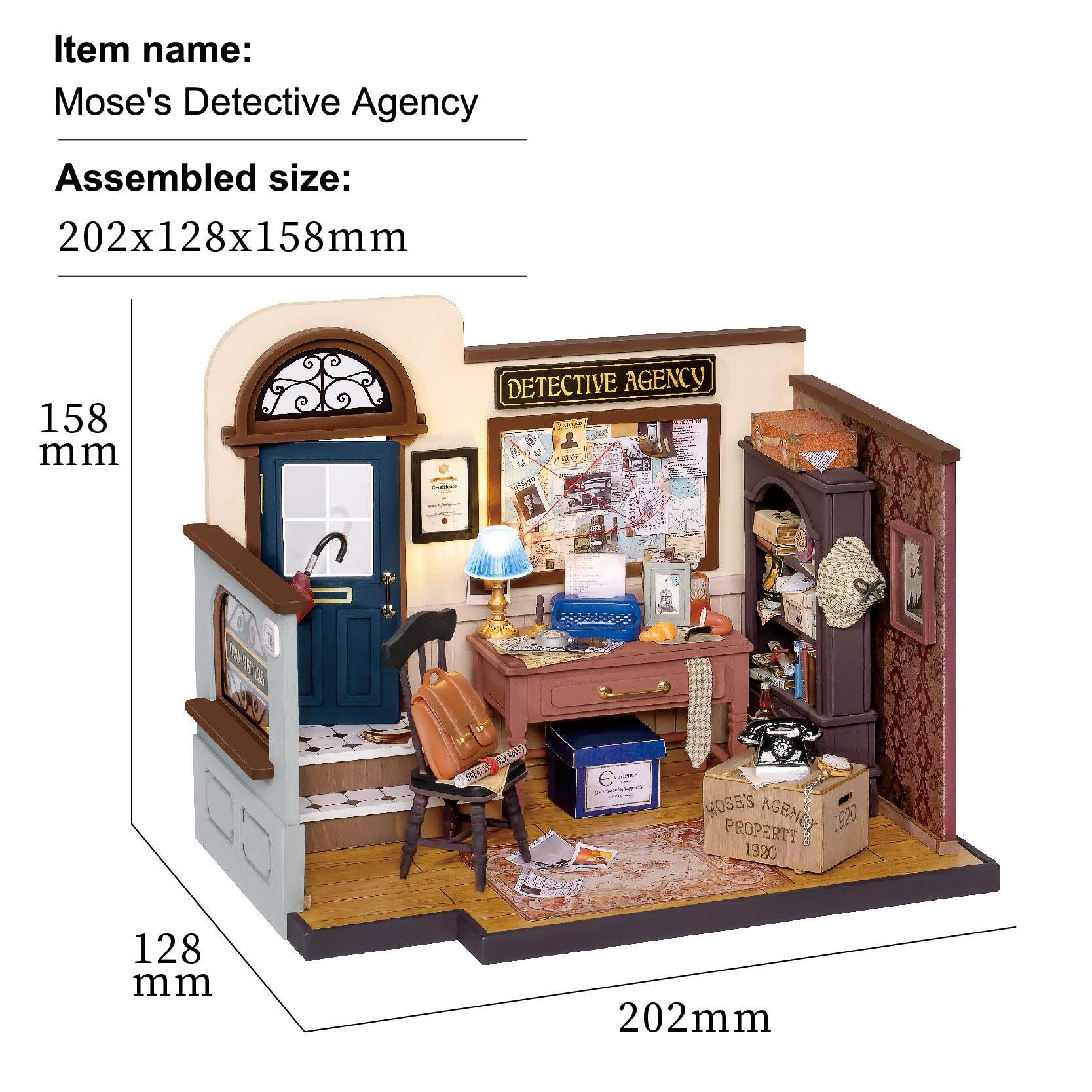 DIY Miniature House Kit | Mose's Detective Agency - Hands Craft US, Inc.