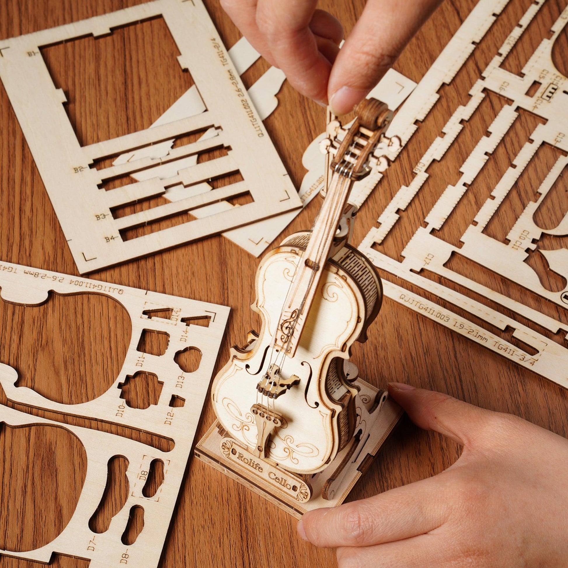 3D Modern Wooden Puzzle | Cello - Hands Craft US, Inc.