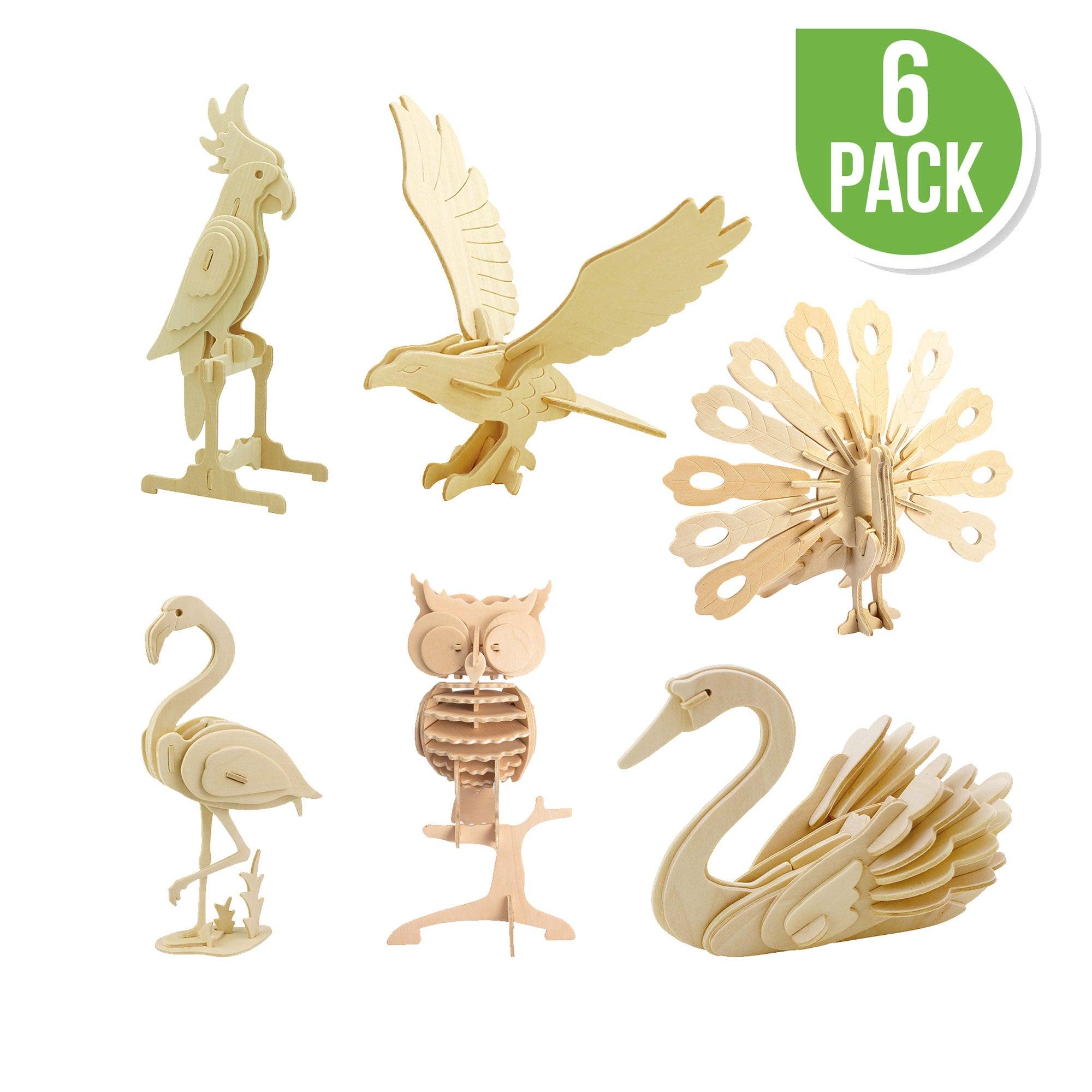 3D Puzzle Wood Birds (6 pack bundle) – Hands Craft US, Inc.