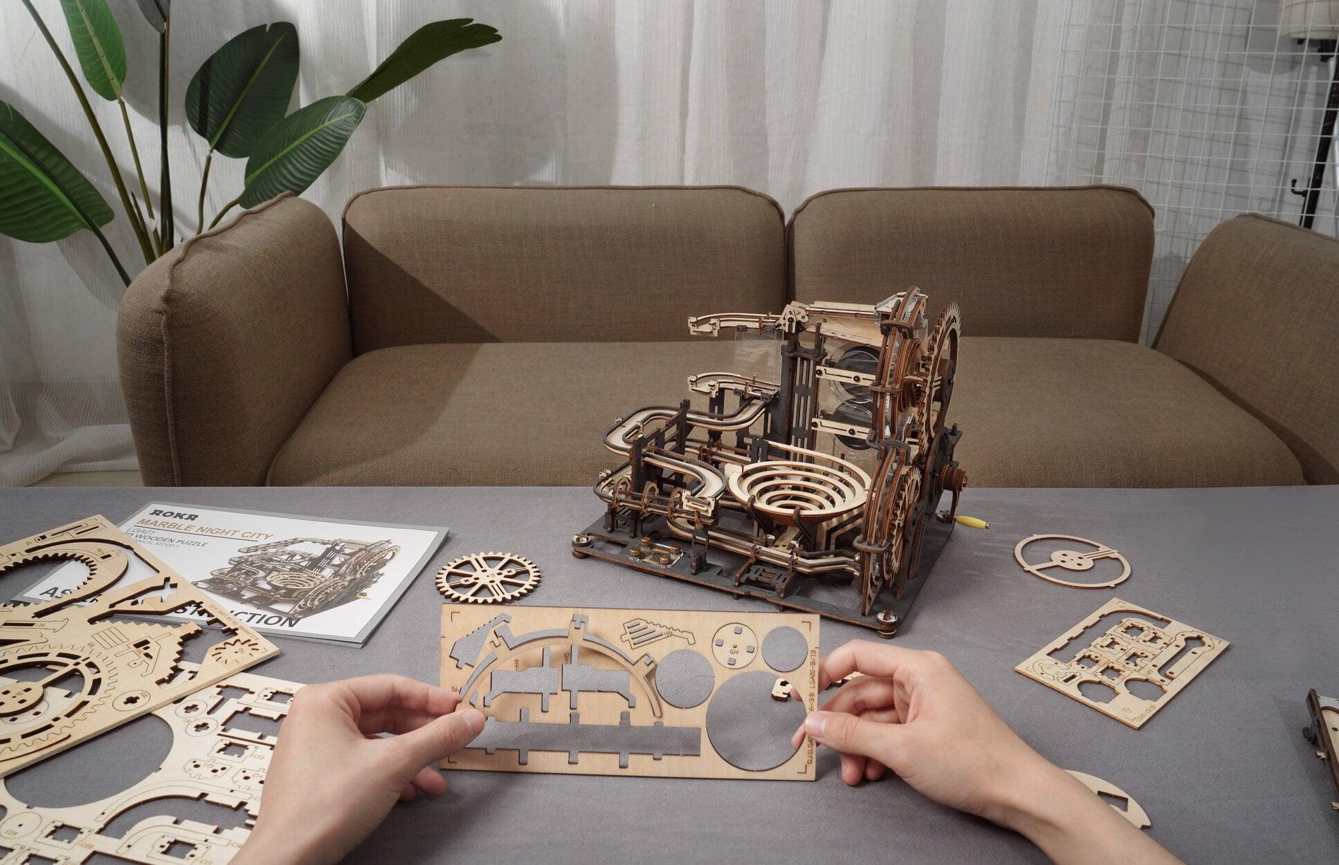 3D Wooden Puzzle Marble Run | Marble Night City - Hands Craft US, Inc.