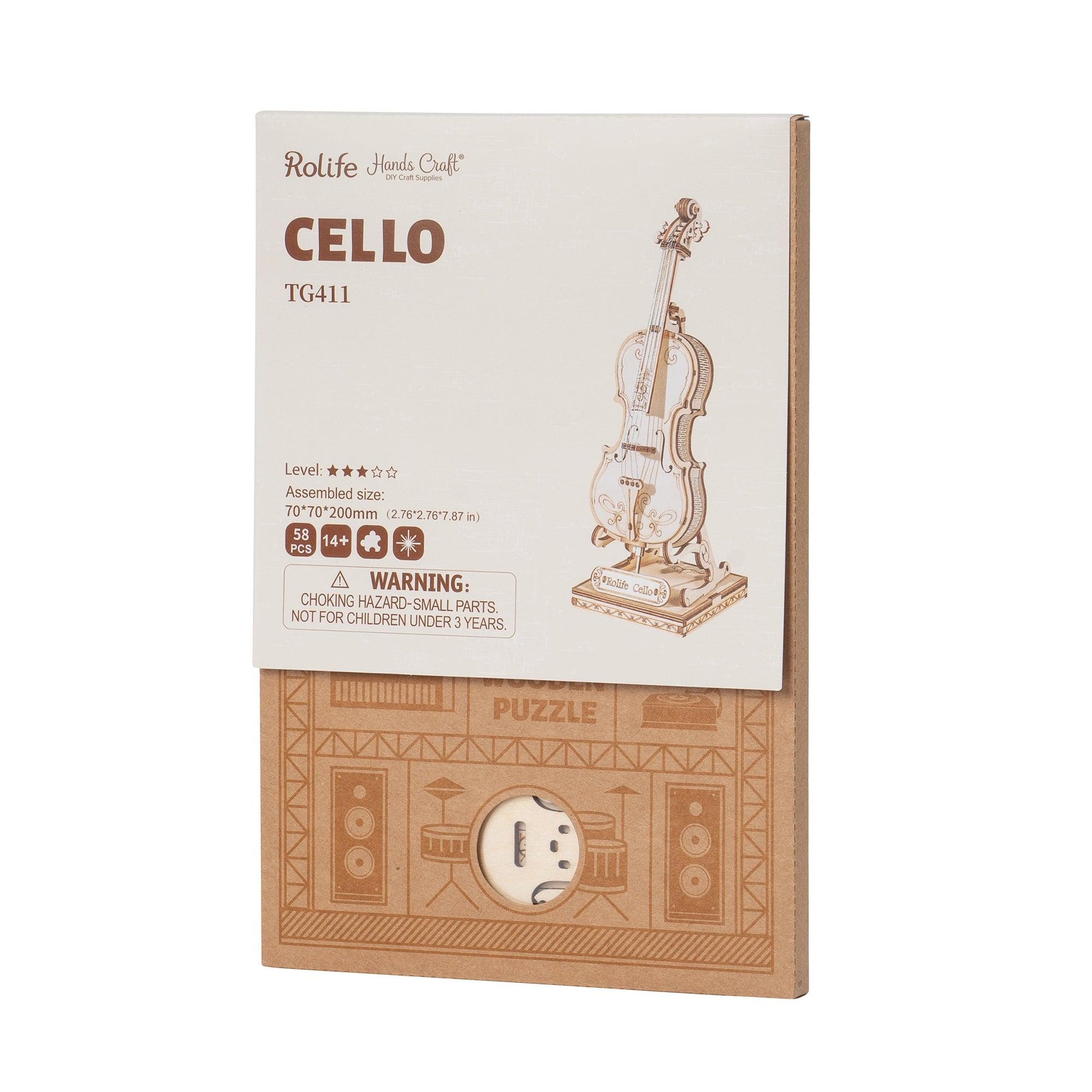 3D Modern Wooden Puzzle | Cello - Hands Craft US, Inc.