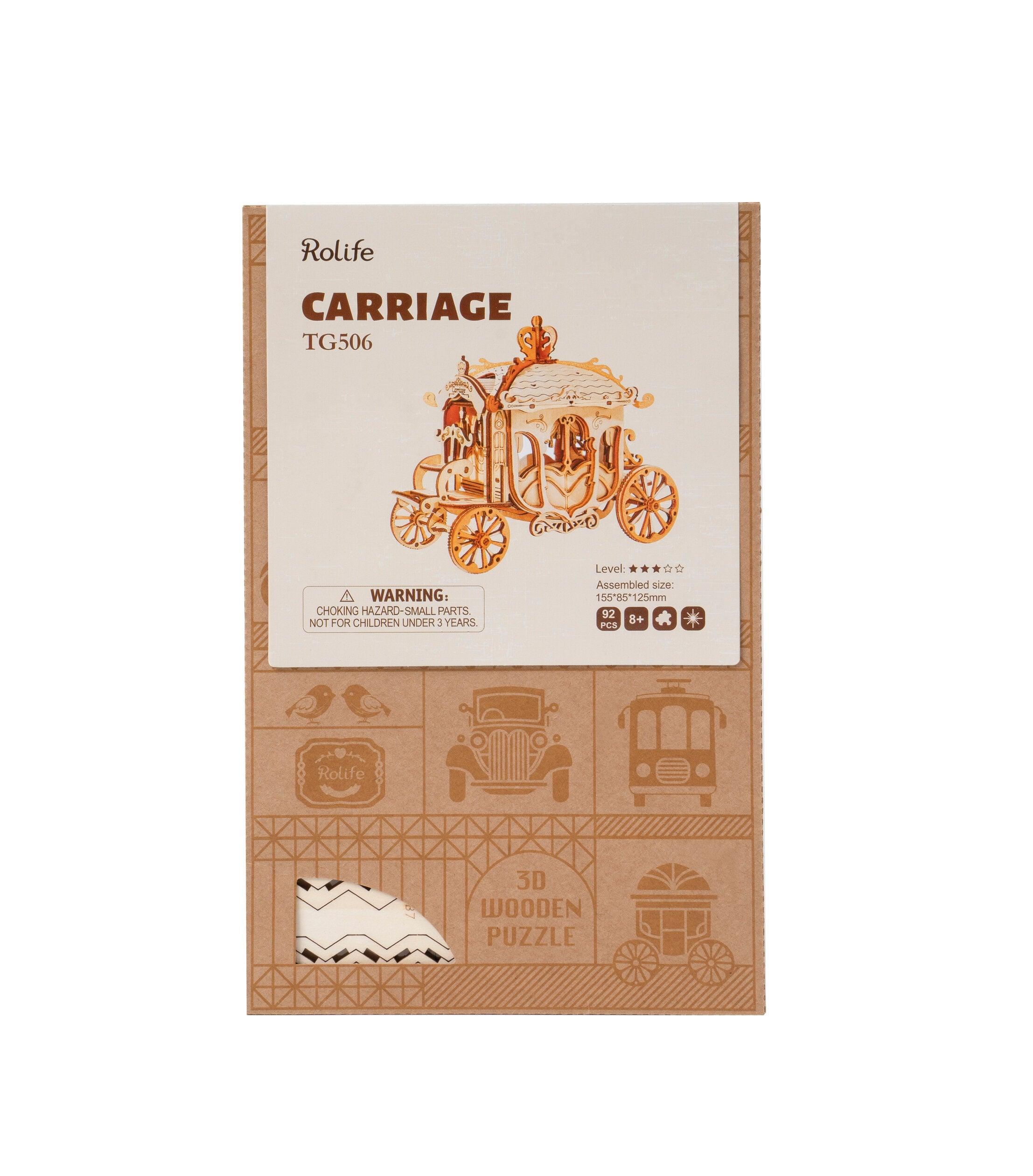 3D Wooden Puzzle: Pumpkin Carriage – Hands Craft US, Inc.