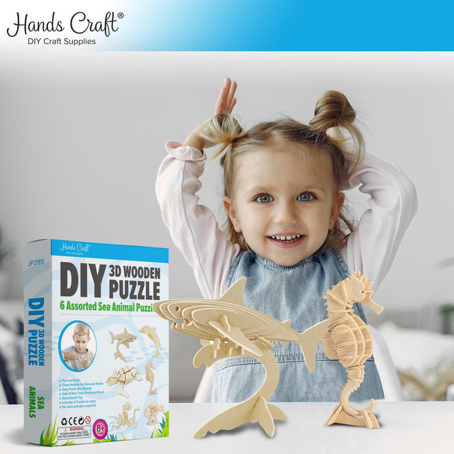 Hands Craft 3D Wood Puzzle with Paint Kit ~ Unicorn – Triple Mountain Model  Horses