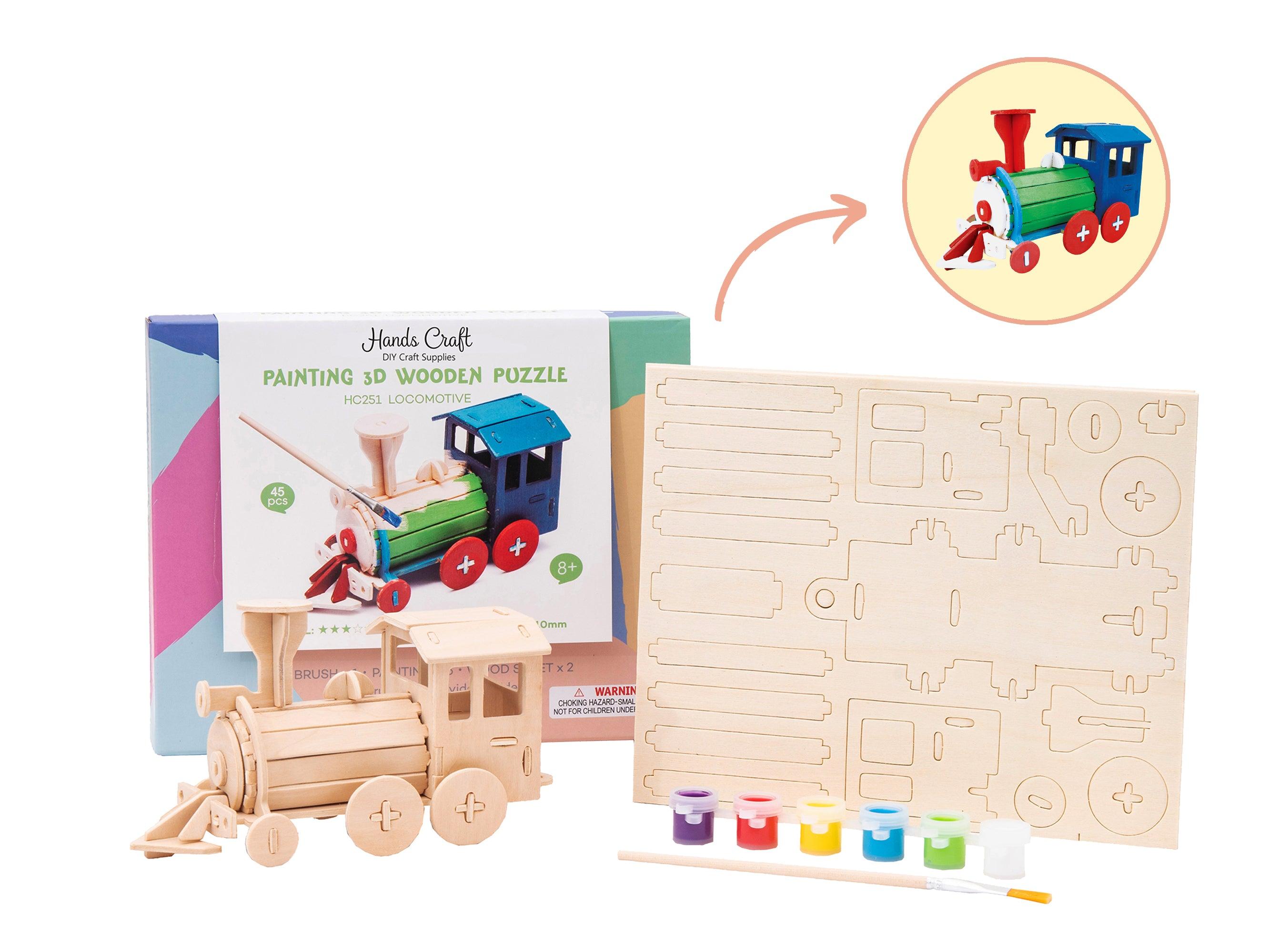 Wooden train 2025 craft kit