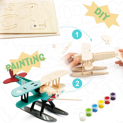 3D Wooden Puzzle Paint Kit | Hydroplane - Hands Craft US, Inc.