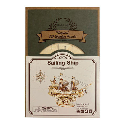 3D Modern Wooden Puzzle | Sailing Ship - Hands Craft US, Inc.