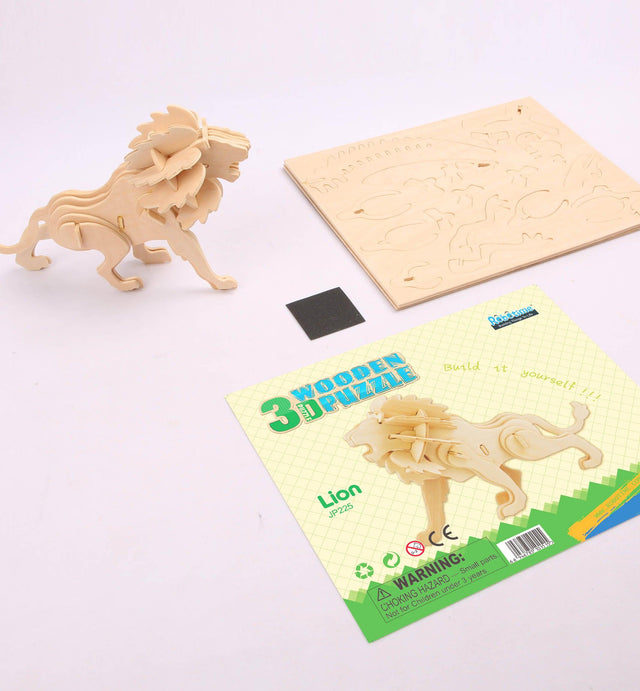 DIY 3D Wooden Puzzle: Lion – Hands Craft US, Inc.